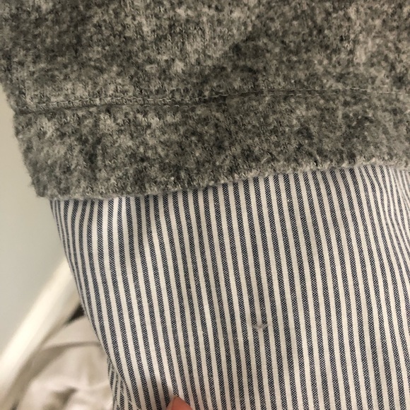 Grey Zara Sweater with hoodie and striped detail - Picture 3 of 4